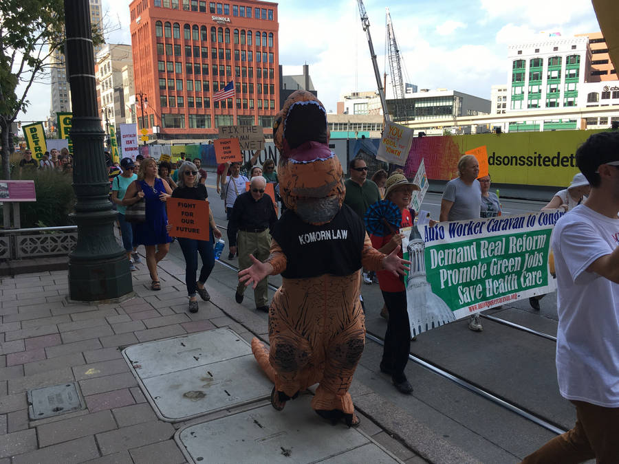 Detroit Climate Change March Down Woodward